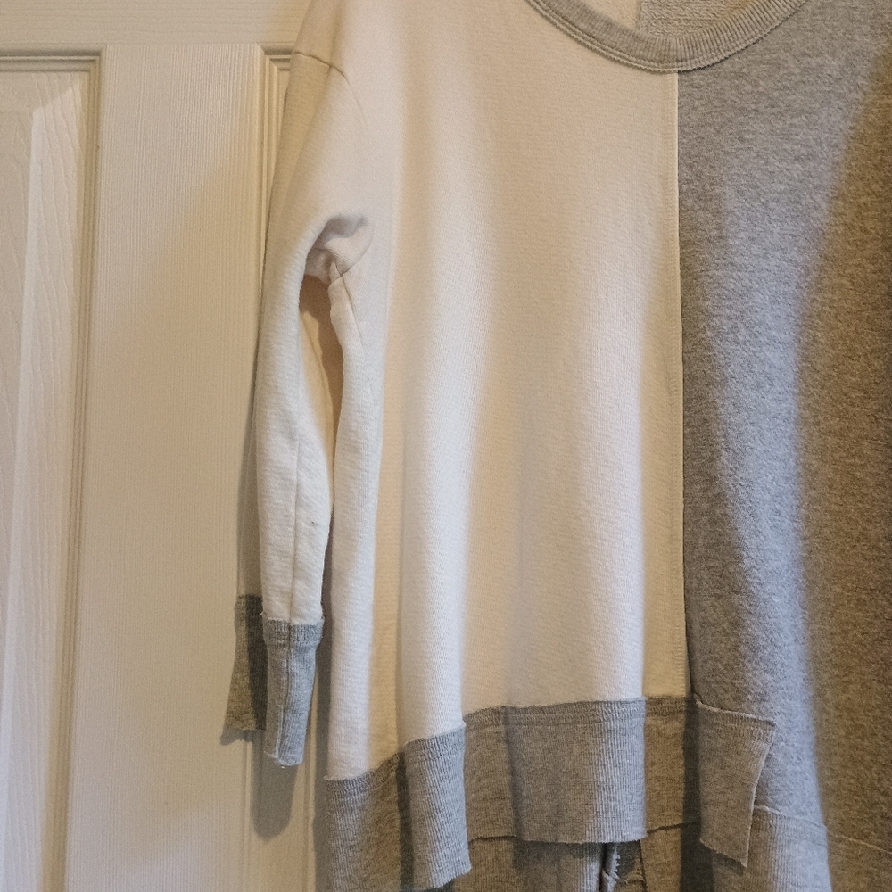 Wilt W725153 Women’s XS Gray White Colorblock Raw Hem Asymmetrical Long... - Picture 7 of 12